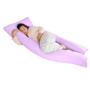 Imagem de Travesseiro Gigante Anatômico 190x80cm Happy Line, Lilás