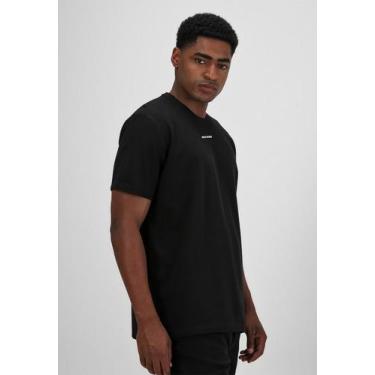 Imagem de Camiseta Masculina Preta Becker Gola Redonda 100% Algodão - La'Oase, P