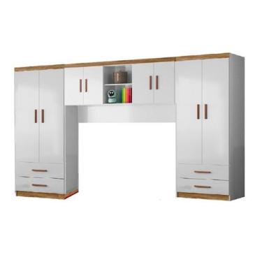 Imagem de Quarto Conjugado guarda roupa 4Pts, aéreo Onix Peternella