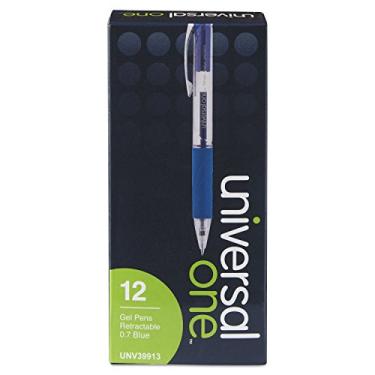 Imagem de Universal 39913 Caneta De Gel Retrátil Transparente Roller Ball, Tinta Azul. Médio, Dezena Azul, Transparente