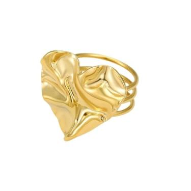 Imagem de Anel de cachecol de seda de coração texturizado para mulheres, corações do amor, clipes de xale, anéis, cachecóis, anéis, fivela, broche, simples, dia dos namorados, faixa de dedo acessórios joias,