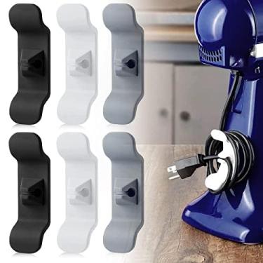 Imagem de Organizador de cabos para eletrodomésticos, pacote com 8 unidades, organizador de cabos para eletrodomésticos, organizador de fios para misturadores de eletrodomésticos, cafeteira, panela de pressão