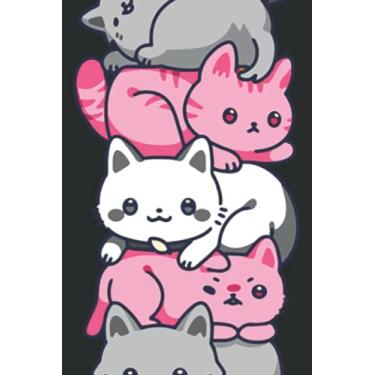 Imagem de Demigirl Pride Cat LGBT Demi Girl Flag Cute Kawaii Cats Gift Pretty.pdf: Lined Journal Notebook with Memo Diary Subject Planner, 6x9 inches, 120 Pages