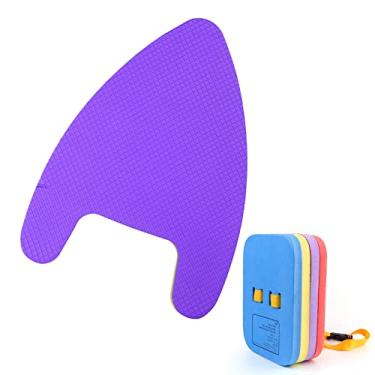 Imagem de Conjunto de Flutuador Traseiro de Espuma e Kickboard para Crianças Design Hidrodinâmico Cinto Ajustável Desenvolvimento de Habilidades Motoras Kickboard de Natação Com Boa (Roxo