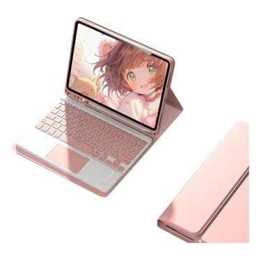 Imagem de Capa Para Tablet Com Teclado Bluetooth Para iPad 5ª/6ª Geração,iPad Air1/Air2,iPad Pro 9.7 Polegadas (Rosa, Teclado de toque)
