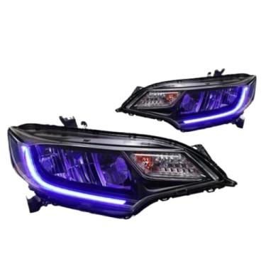Imagem de Farol de estilo de carro compatível com faróis Fit 2014-2019 compatível com farol Jazz LED DRL Angel Eye Hid Bi Xenon acessórios automotivos