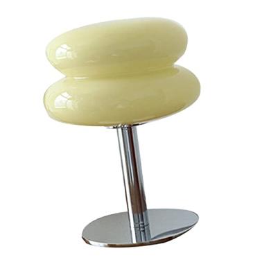 Imagem de Abajur de Mesa Egg Tart Luz de Cabeceira Fofa, para Meninas, Vidro Macio Com Eficiência Energética, Lâmpada de Cogumelo Laranja, Dormitório de Mesa USB, Interruptor de Botão,