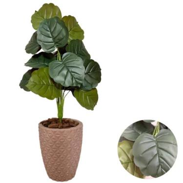 Imagem de Filodendro Artificial Bicolor Com Vaso Polietileno Completo - PlantaIm