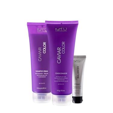 Imagem de Kit K.Pro Profissional Caviar Color Shampoo Condicionador e Acidificante (3 produtos)