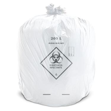 Imagem de Saco Lixo Hospitalar Branco Leitoso 200 Litros 100 Unidades
