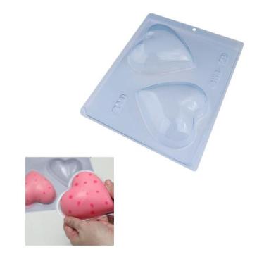Imagem de Forma de silicone 3 partes coração 200g cod 45 Bwb