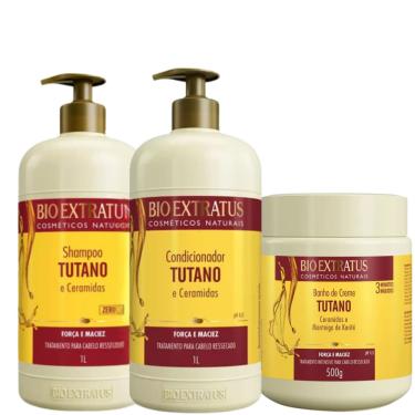Imagem de Kit Bio Extratus Tutano Shampoo1l + Condicionador 1l + Banho de Creme 500g