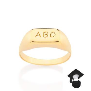 Imagem de Anel Infantil Abc Folheado Ouro 18k Presente Rommanel 513393, 4, Doura