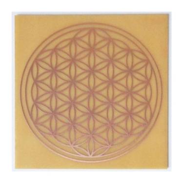Imagem de Placa Grafico Flor da Vida G 15x15cm - Radionica Radiestesia - Dhonell