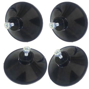 Imagem de Kit com 4 Ventosas De Silicone 90mm Alta Fixação 9cm com Parafuso E Po