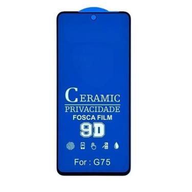 Imagem de Película de Ceramica Fosca Privacidade 9d Protetora de Tela anti-riscos queda Protecao Total Compatível com Moto G75