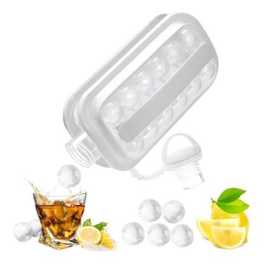 Imagem de Forma de Fazer Gelo Esfera Bolinha Garrafa Congelador Wisky Pratica na