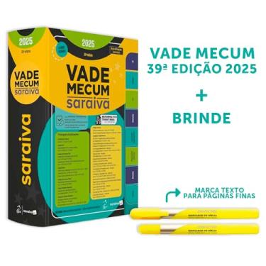 Imagem de VADE MECUM SARAIVA TRADICIONAL 39 EDIÇÃO 2025 + BRINDE (MARCA TEXTO PARA PÁGINAS FINAS)