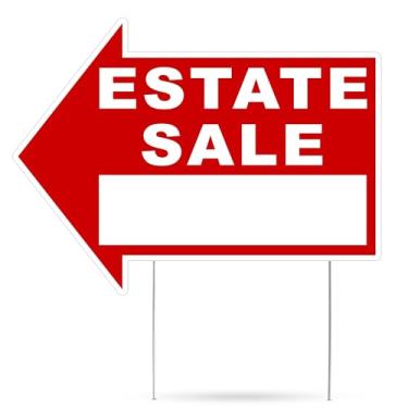 Imagem de Grande imóvel venda quintal venda setas quintal placa dupla face com estaca grande 16 polegadas por 12 polegadas seta vermelha (1)