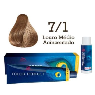 Imagem de Coloração Color Perfect 7.1 Louro Médio Acinzentado Oxidante 20 Vol We