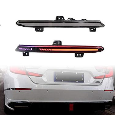 Imagem de GeeGee Lente fumê refletor traseiro de neblina refletor cauda de freio flash sequencial luzes Singal lâmpada compatível com Honda Accord 2018-2020 10th Plug and Play (Roxo)