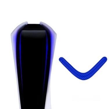 Imagem de Compatível com console PlayStation 5 autoadesivo luminoso gradiente LED Light Bar Skin Cover Adesivos para PS5 Gaming Console Acessórios (azul)