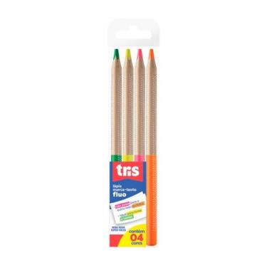 Imagem de Lápis Marca Texto Tris Fluo 04 Cores 