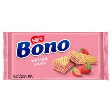 Imagem de Biscoito wafer recheio morango bono pacote 110G