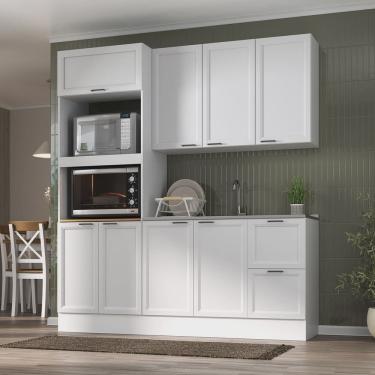 Imagem de Cozinha Compacta 3 Peças 1 Aéreo 1 Balcão 1 Paneleiro Torre Quente Soho Cabecasa Madeiramadeira