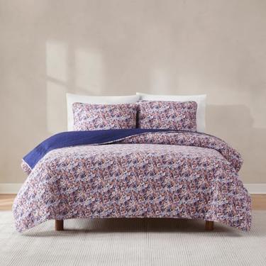 Imagem de Lush Decor Alicia Camuflagem Floral? Conjunto de 3 Peças de Colcha de Algodão Casal/Queen Roxo - Conjunto de Cama Floral - Colcha de Flores - Roupa de Cama para Adolescentes - Decoração Moderna