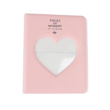 Imagem de Álbum Fotos Para Instax Mini 9 11 Coração - 64 Fotos - Rosa - Markotec