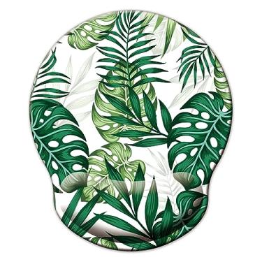 Imagem de Mouse pad com suporte de pulso, mouse pad ergonômico com almofada de descanso de pulso de espuma de memória, base de borracha antiderrapante para jogos em casa, escritório, computador, laptop, frente