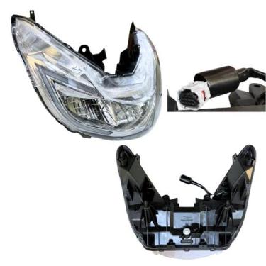 Imagem de Farol Completo Moto PCX 150 de 2016 Até 2018 Com LED e DRL - Loja Duas