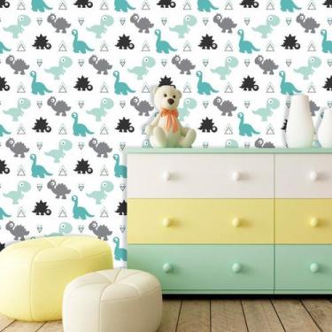 Imagem de Papel De Parede Infantil Dinossauros Baby - Inove Papéis de Parede