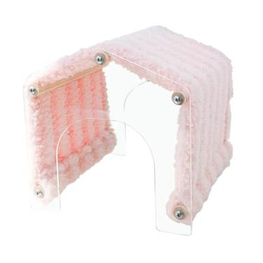Imagem de Generic Esconderijo de cobaias porquinhos transparentes acrílicos hedgehog túneis acessórios para gaiola de tenda, Rosa