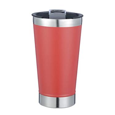 Imagem de TURUGI Caneca Isolada a Vácuo de Aço Inoxidável 482g com Abridor de Cerveja, Caneca Térmica para Viagem Mantém Bebida Fria e Quente (Vermelho)