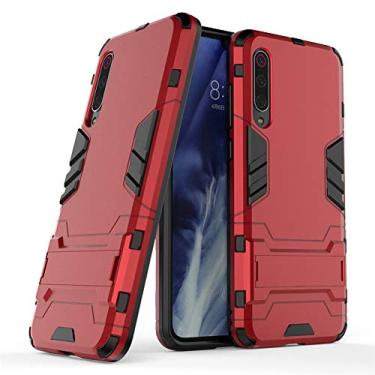 Imagem de Capa para Xiaomi Mi 9 Pro / Mi9 Pro 5G (6,3 polegadas) 2 em 1 à prova de choque com recurso de suporte, capa protetora híbrida de camada dupla Armor Defender (vermelha)