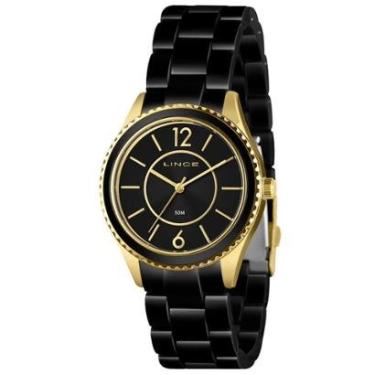 Imagem de Relógio Feminino Lince Original LRP4768L40P2PX Pulseira Metal Preto-Feminino