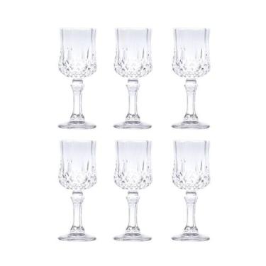 Imagem de Jogo 6 taças 60ml para licor de vidro transparente Diamante Lyor - L22