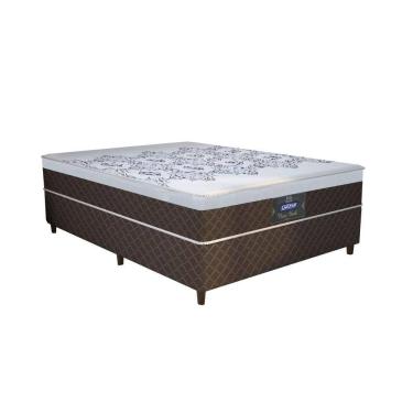 Imagem de Colchão Box Casal Molas Ensacadas Espuma D28 Gazin New York 138x188x53cm Marrom/Branco