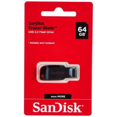 Imagem de Pen Drive 64GB Sandisk gb Cruzer Blade
