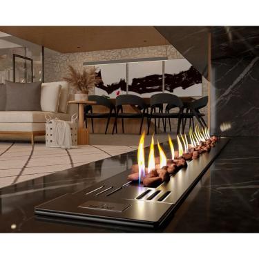 Imagem de Lareira Interna De Embutir C/chave A Gás Luna 150cm