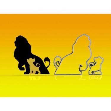 Imagem de Cortador Rei Leão Mufasa E Simba 10Cm Tamanho 10Cm