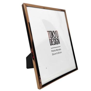 Imagem de Porta Retrato Luxe 15X20 Tokyo Design Moldura para Fotos, Rose Gold