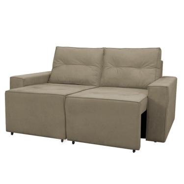Imagem de Sofá Retrátil 2 Lugares 1,80 Confortável Polo Cappuccino