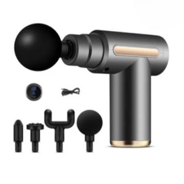 Imagem de Massageador Elétrico Profissional Muscular Pistola Portátil Original Massagem (Cinza Granito)