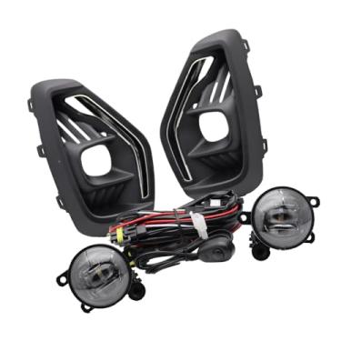 Imagem de KACEPAR Conjunto De Faróis Neblina Com Moldura E Chicote, Para-Choque Dianteiro, Lado Do Motorista Passageiro, Compatível Ford Escape 2023