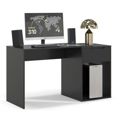 Imagem de Mesa Escrivaninha 1 Gaveta Com Suporte Para Cpu Flop Preto