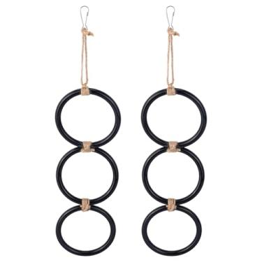 Imagem de Tinoaly 2 Peças Anéis Escalada Enriquecimento Cobras, Anéis Resina Premium Enriquecimento Cobras Brinquedos Escalada para Playground Acessórios para Píton-Bola Rato-Milho Píton-Woma(Preto)