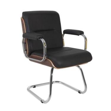 Imagem de Cadeira Eames Para Escritório Linha Capa Em Madeira Preto - DESIGN OFF